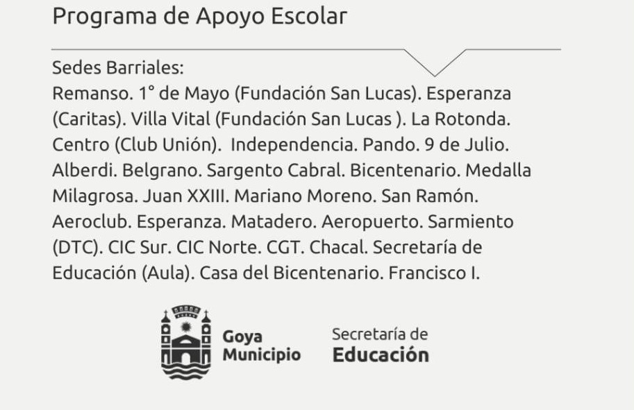 "APRENDIENDO JUNTOS" PROGRAMA DE APOYO ESCOLAR