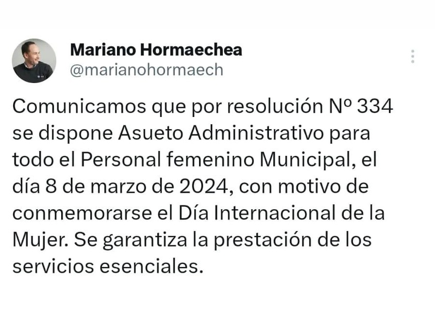 DISPONIENDO ASUETO POR EL DIA INTERNACIONAL DE LA MUJER