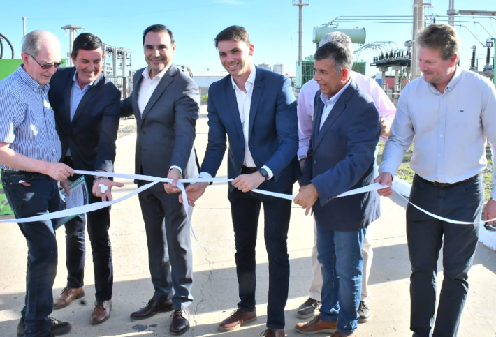 Valdés inauguró una estación transformadora en el Parque Industrial de Mocoretá