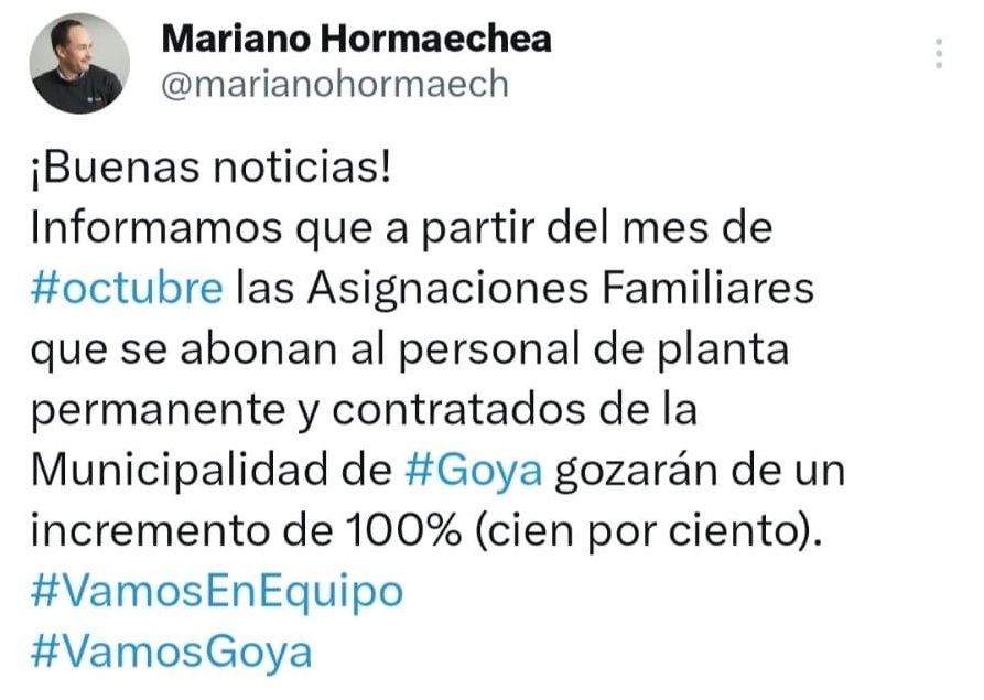 A partir de Octubre: AUMENTO DEL 100% DE ASIGNACIONES FAMILIARES PARA MUNICIPALES