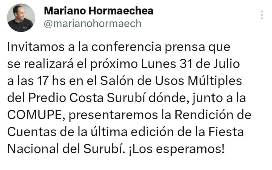 BALANCE DE LA ÚLTIMA EDICIÓN DE LA FIESTA NACIONAL DEL SURUBI
