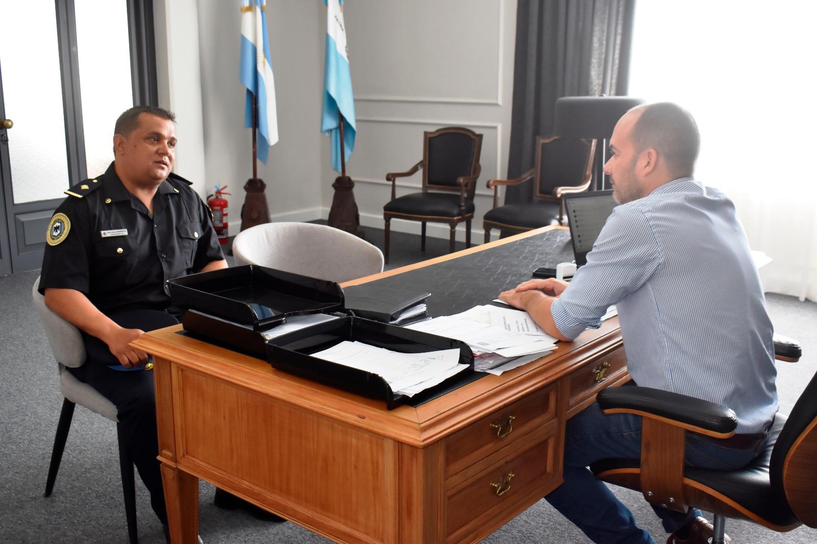 INTENDENTE RECIBIÓ A NUEVO JEFE DE DIVISIÓN UNIDAD OPERATIVA FEDERAL GOYA