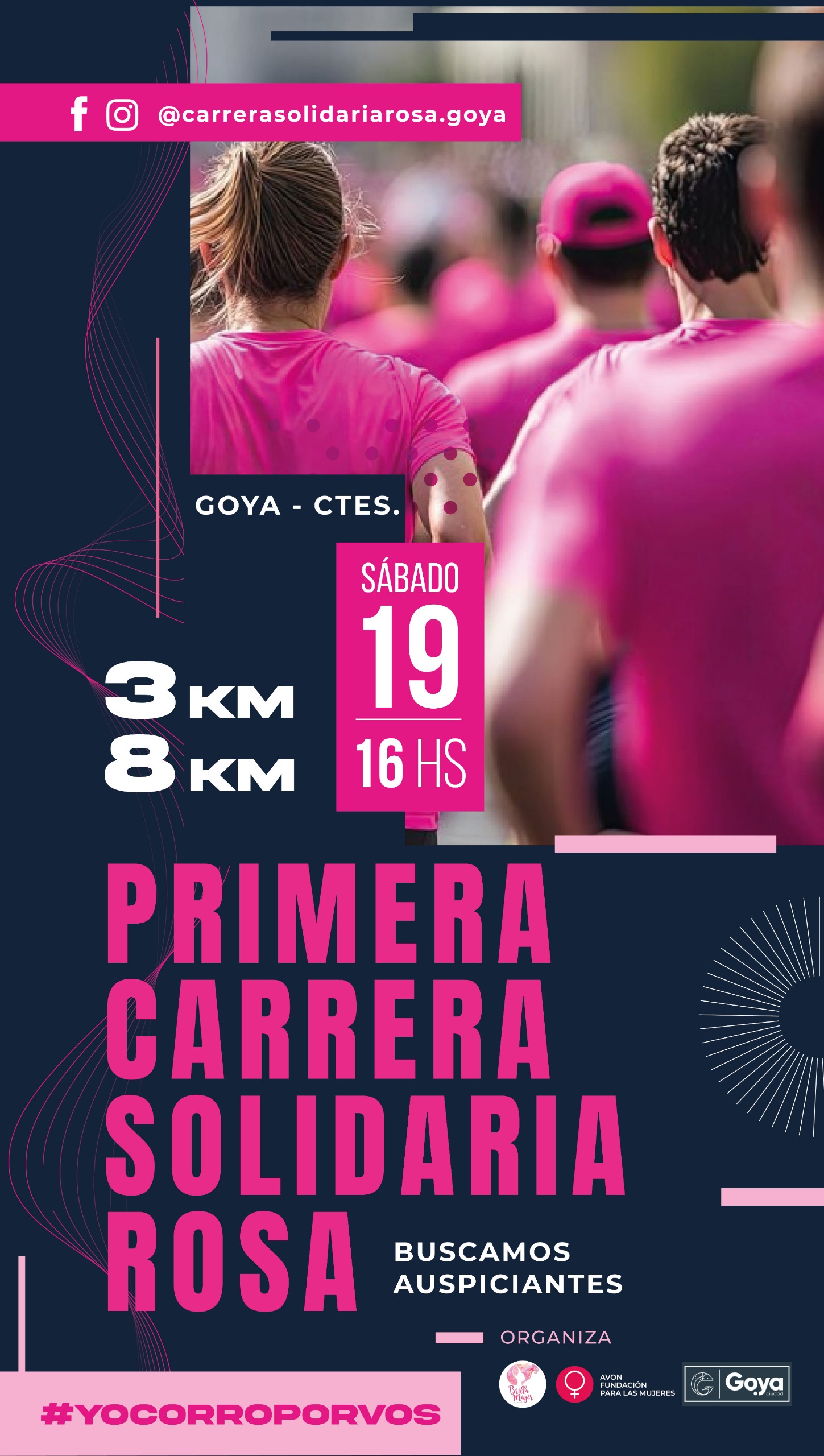 PRIMERA CARRERA SOLIDARIA “ROSA”: “YO CORRO POR VOS”
