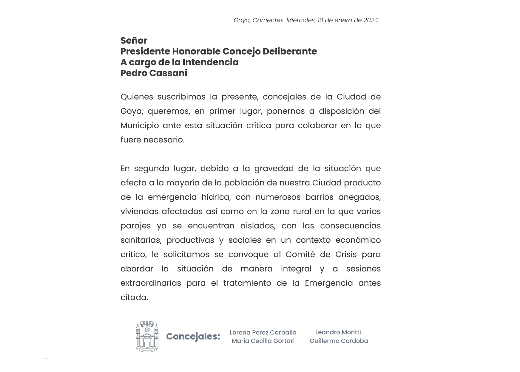 Concejales de Unión por la Patria se pusieron a disposición del DEM