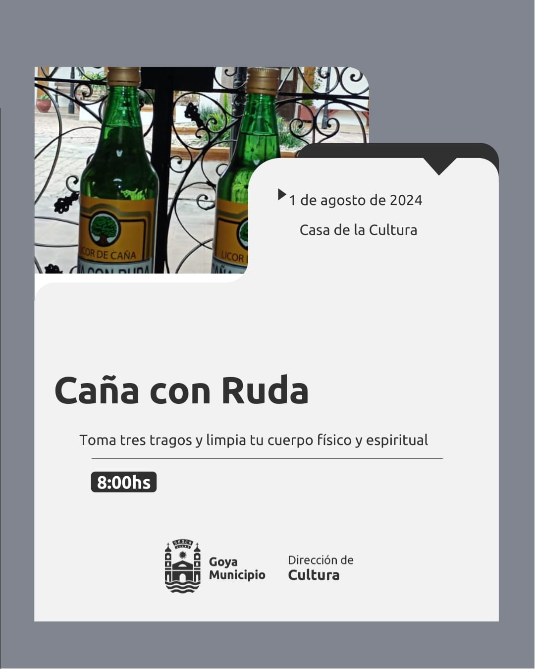 CASA DE LA CULTURA REAFIRMA LA TRADICIÓN DE TOMAR CAÑA CON RUDA