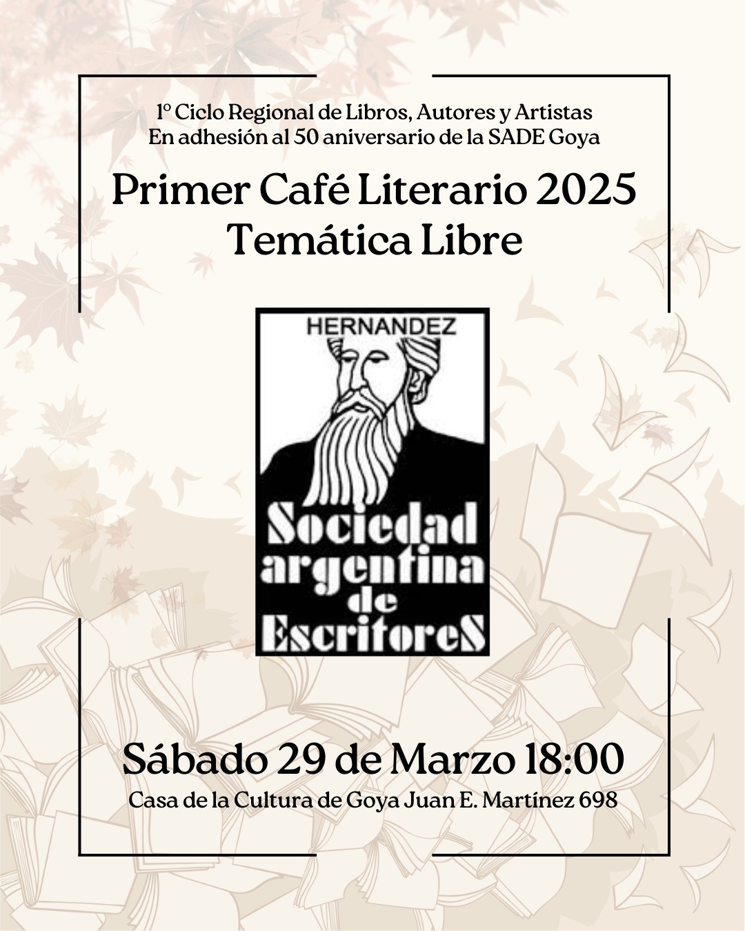 PRIMER CICLO DE LIBROS, AUTORES Y ARTISTAS