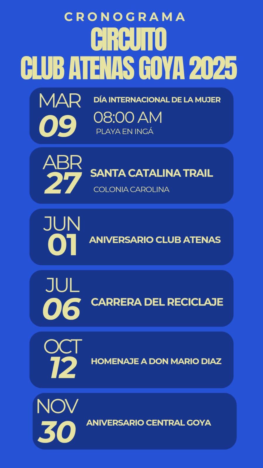 CIRCUITO GOYANO DE CARRERAS 2025