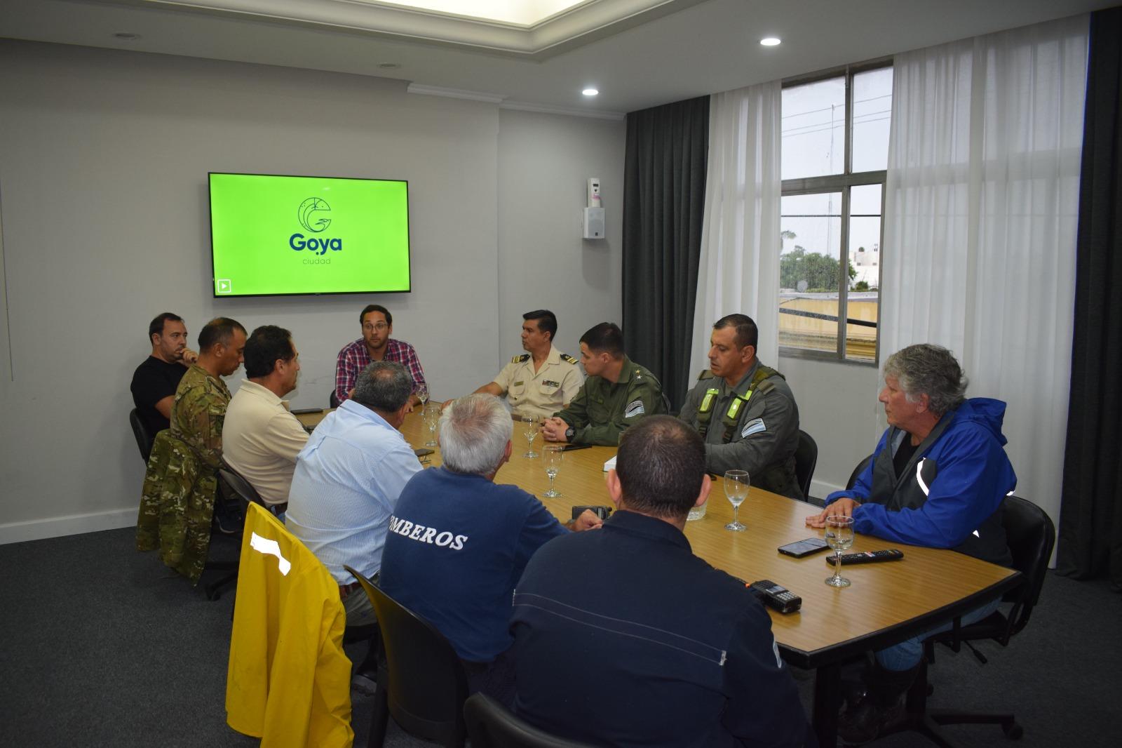 Reunión COE Goya: COORDINAN  ACCIONES CON FUERZAS DE SEGURIDAD