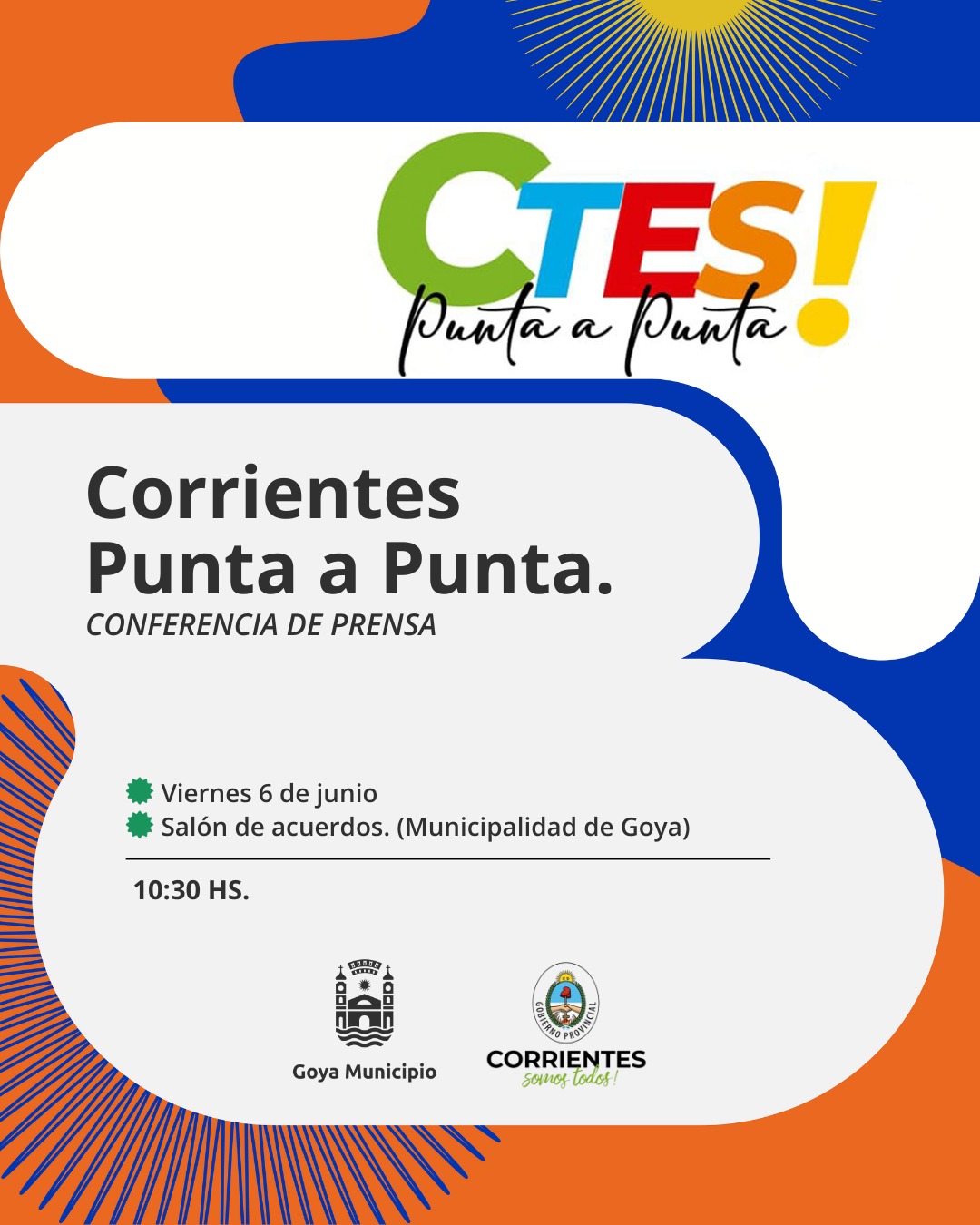 HOY 10:30 HS: CONFERENCIA DE PRENSA DEL EVENTO "CORRIENTES DE PUNTA A PUNTA"