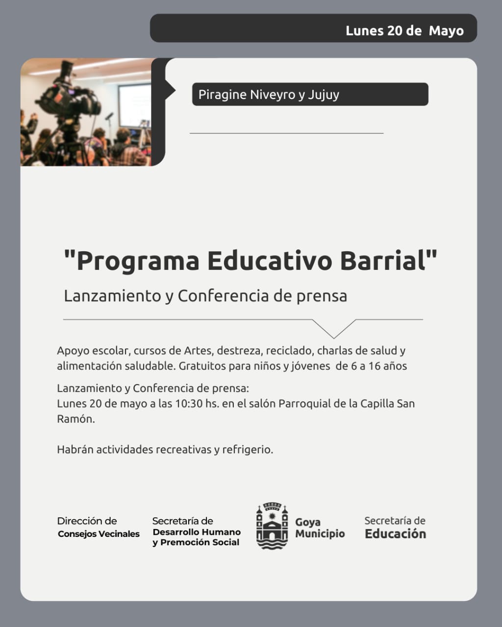  MUNICIPIO PRESENTA "PROGRAMA EDUCATIVO BARRIAL"