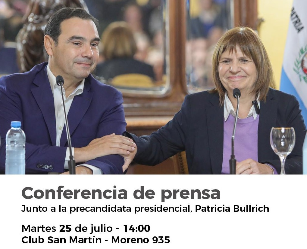 Conferencia de prensa de Gustavo Valdés y Patricia Bullrich
