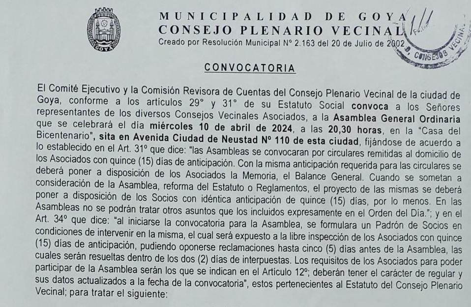 CONVOCATORIA