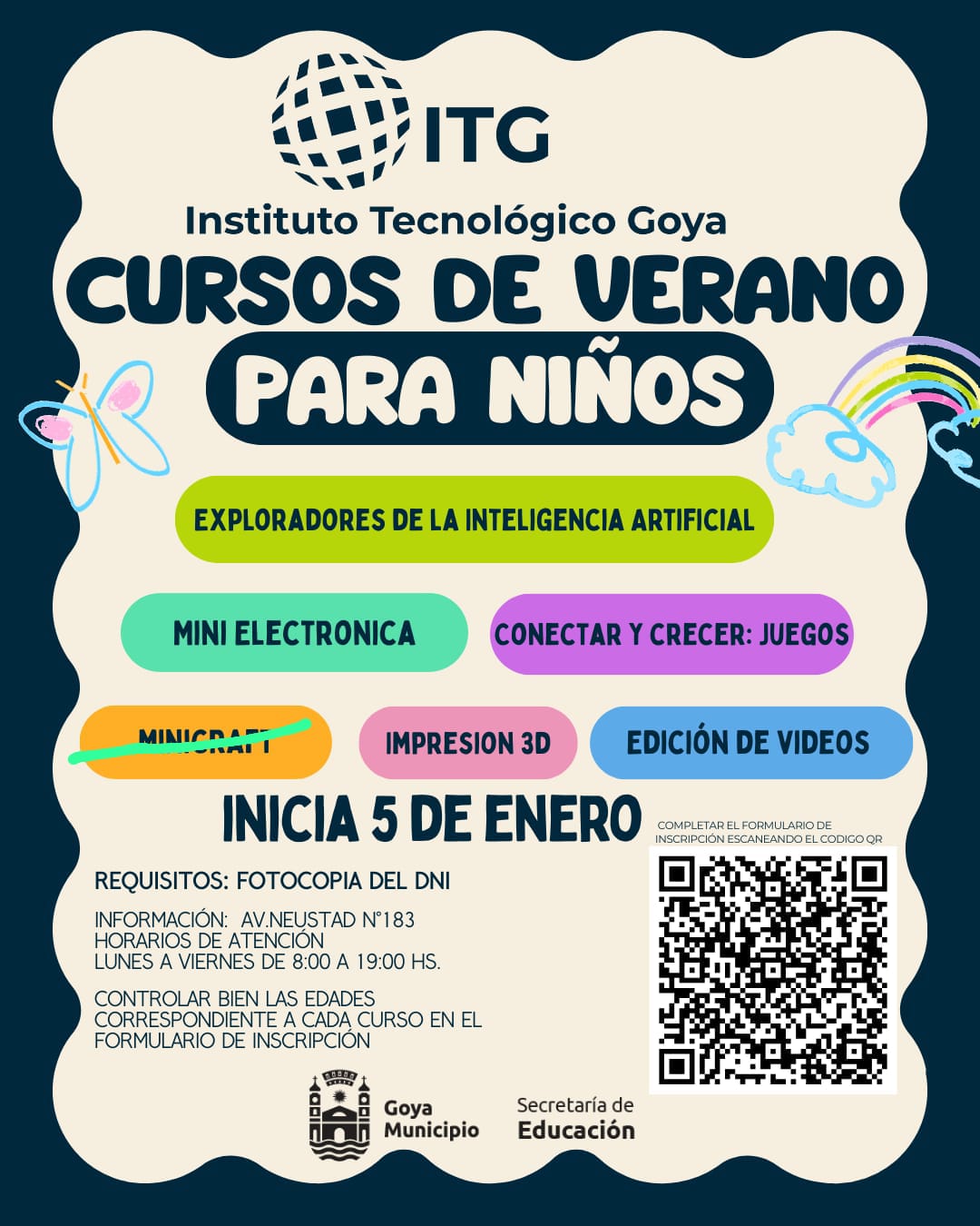 ESCUELA DE VERANO: TALLERES TECNOLÓGICOS PARA NIÑOS Y ADOLESCENTES