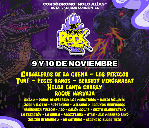 Comienza la venta de entradas para el Taragüí Rock 2024