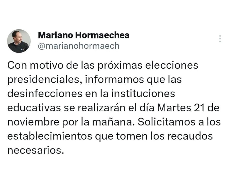 DESINFECCIONES EN INSTITUCIONES EDUCATIVAS DE GOYA