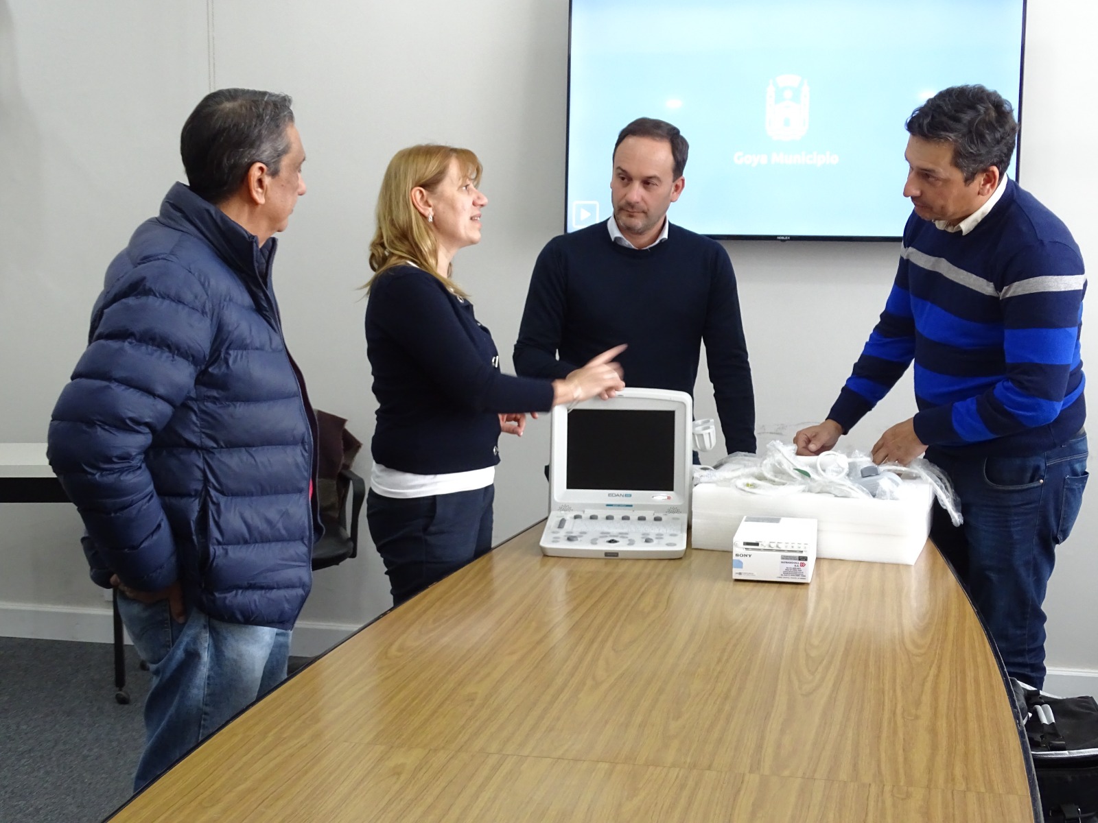 MUNICIPALIDAD DE GOYA RECIBIO ECÓGRAFO POR PARTE DEL BANCO GALICIA