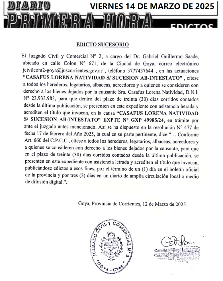 edicto dia 1 veron
