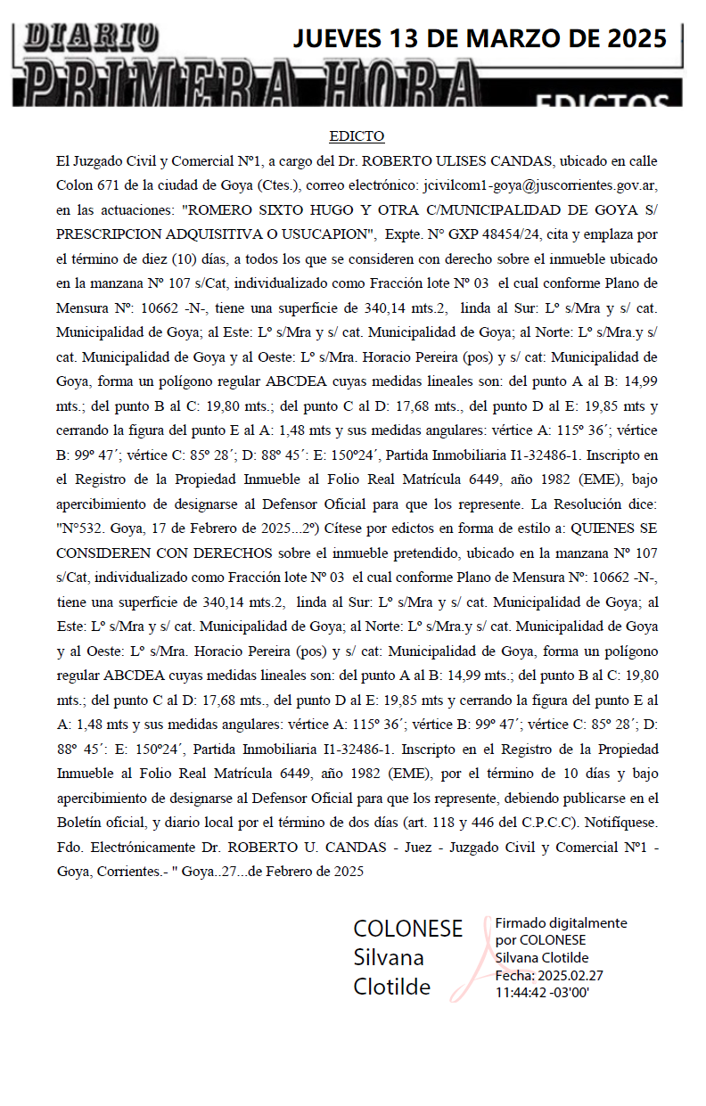 edicto romero dia 2