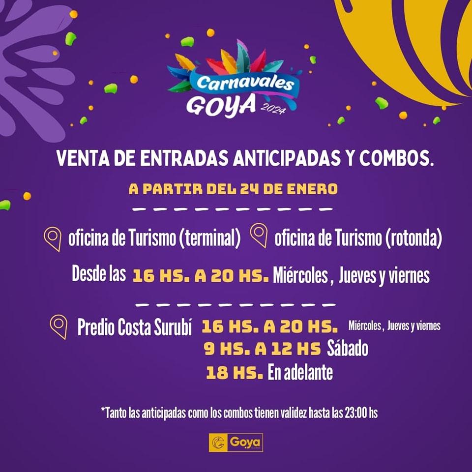 CARNAVALES GOYANOS 2024: VENTA DE ANTICIPADAS