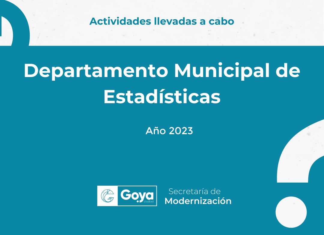 ACTIVIDADES LLEVADAS A CABO POR EL DEPARTAMENTO MUNICIPAL DE ESTADÍSTICAS EN 2023