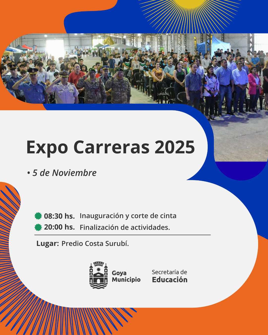 EXPO CARRERAS 2025: MIÉRCOLES 5 EN EL MULTIESPACIO FERIAL “COSTA SURUBI”