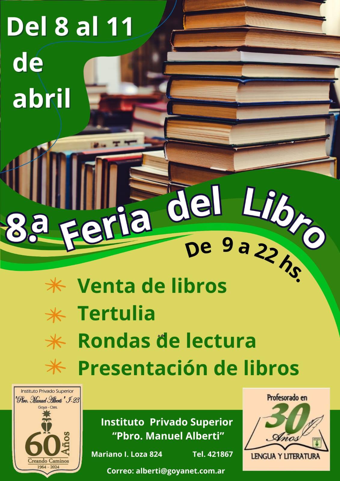 8ª FERIA DEL LIBRO DEL INSTITUTO PRESBÍTERO MANUEL ALBERTI