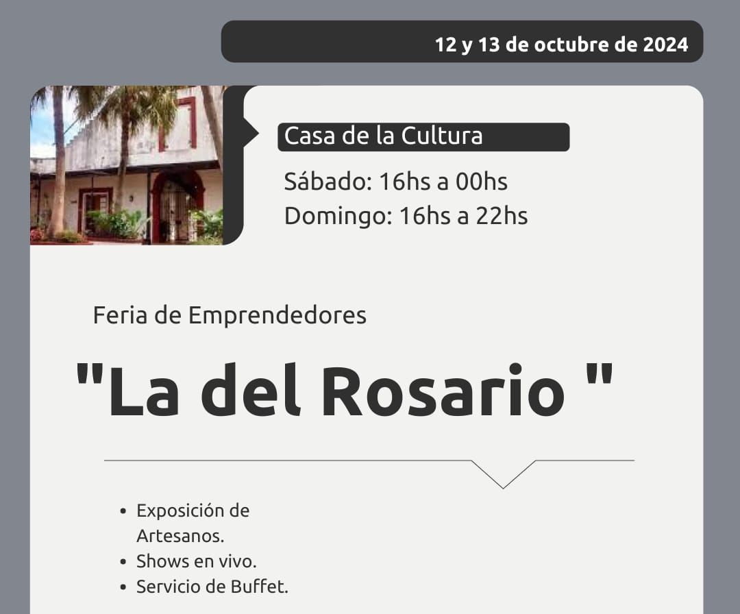 FERIA DE EMPRENDEDORES “LA DEL ROSARIO”