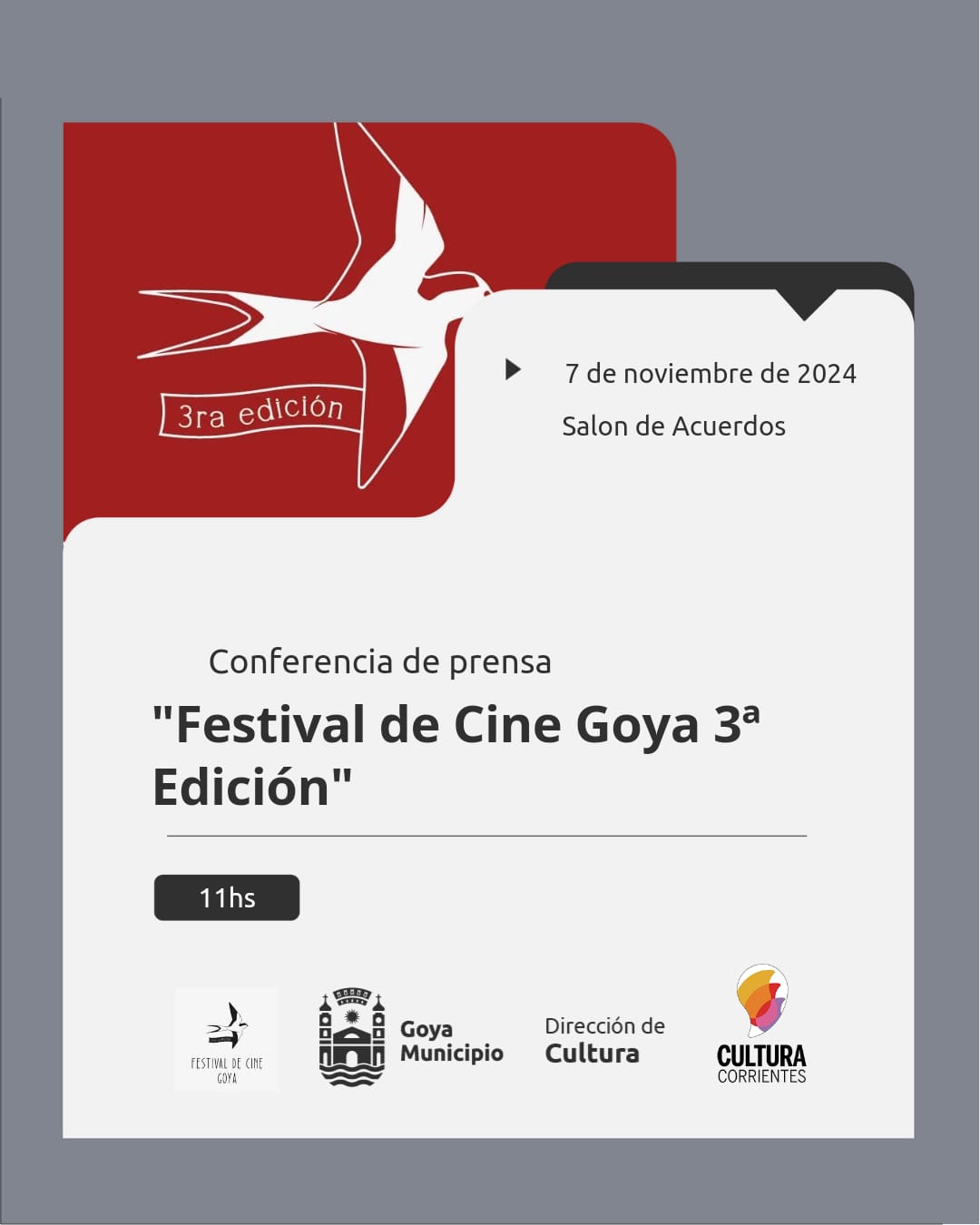 FESTIVAL DE CINE GOYA 3ª EDICIÓN  Conferencia de Prensa