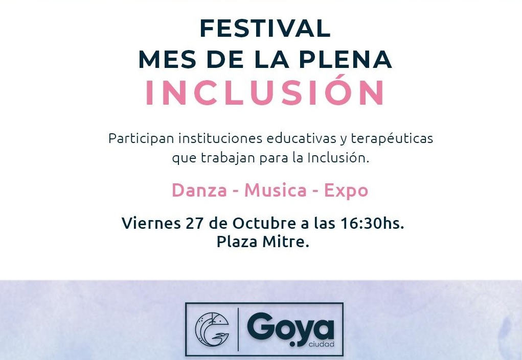 VIERNES 27 DE OCTUBRE "FESTIVAL INCLUSIVO"