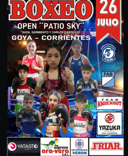 ESTE SÁBADO EN GOYA HABRÁ VELADA BOXÍSTICA EN OPEN PATIO SKY
