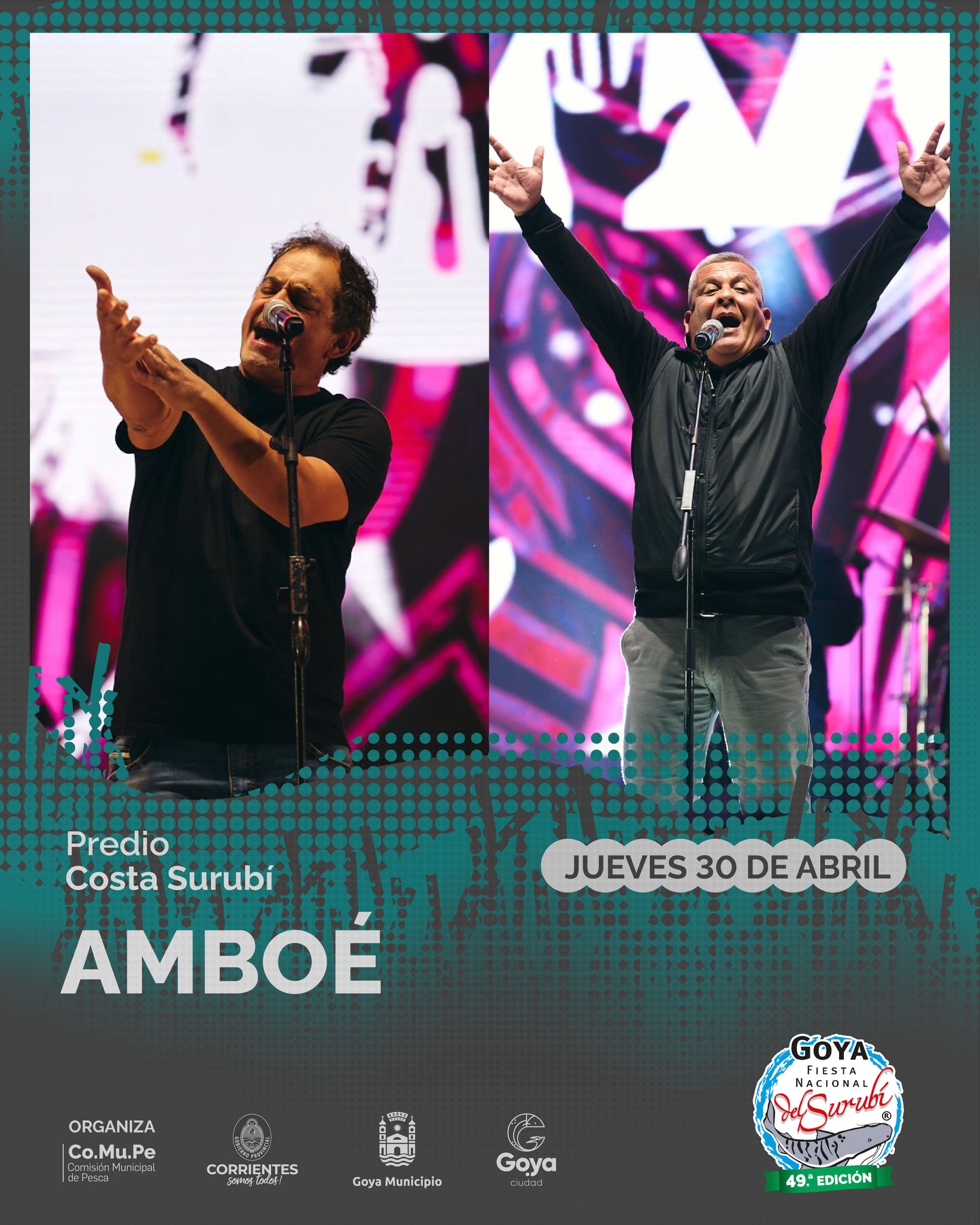 PEÑA DE PESCADORES: AMBOÉ CONFIRMÓ PRESENCIA EN EL ESCENARIO DE LA FIESTA NACIONAL DEL SURUBÍ