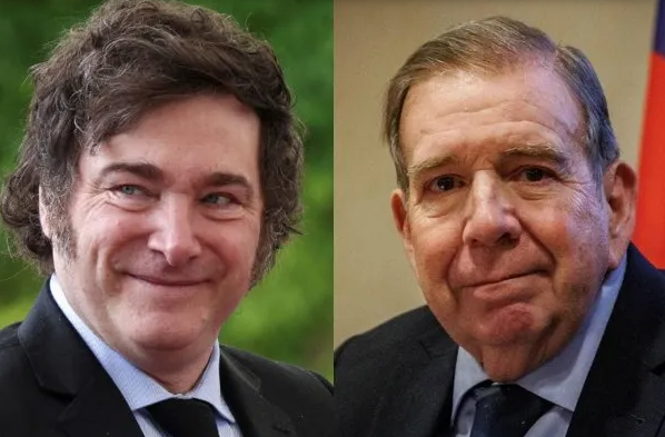 Javier Milei recibe a Edmundo González Urrutia en Casa Rosada