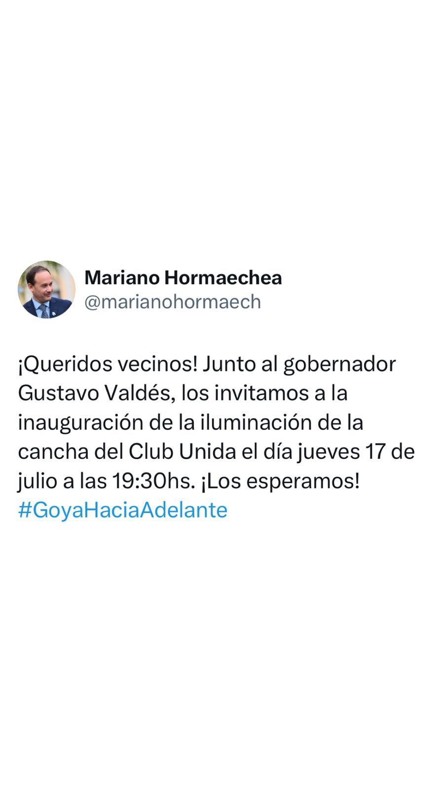 INAUGURACIÓN SISTEMA LUMÍNICO DE JUVENTUD UNIDA