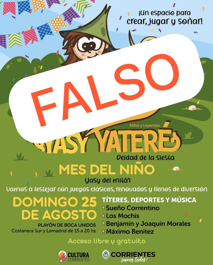  REFERENTE A UNA ACTIVIDAD DEL INSTITUTO CULTURA INFORMA SOBRE LA FALSEDAD DE UNA PLACA QUE CIRCULA EN REDES SOCIALES