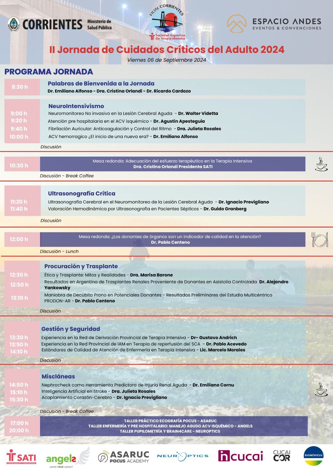 CORRIENTES SERÁ SEDE DE LA II JORNADA DE CUIDADOS CRÍTICOS DEL ADULTO