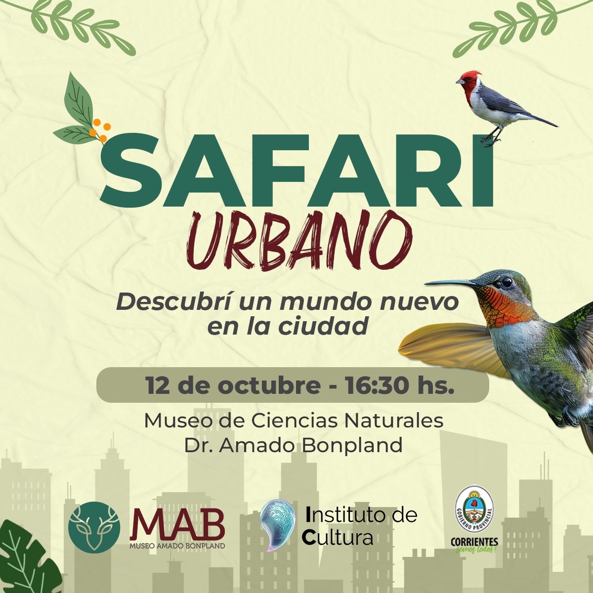 El Museo de Ciencias Naturales propone un safari urbano por la costanera
