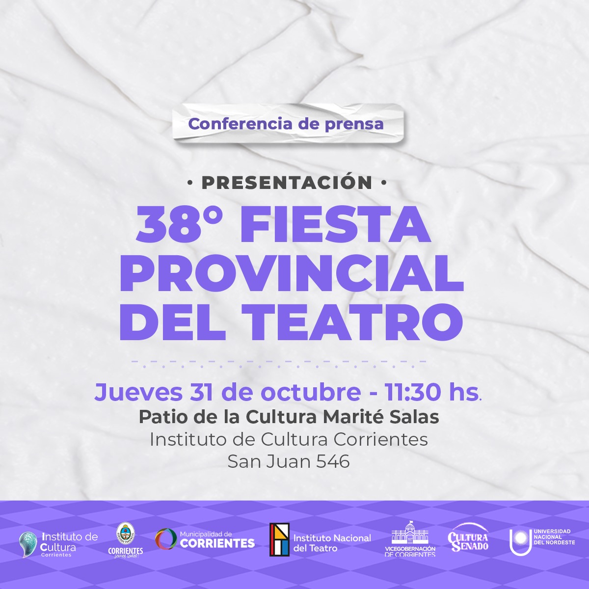 Presentación de la 38ª Fiesta Provincial del Teatro