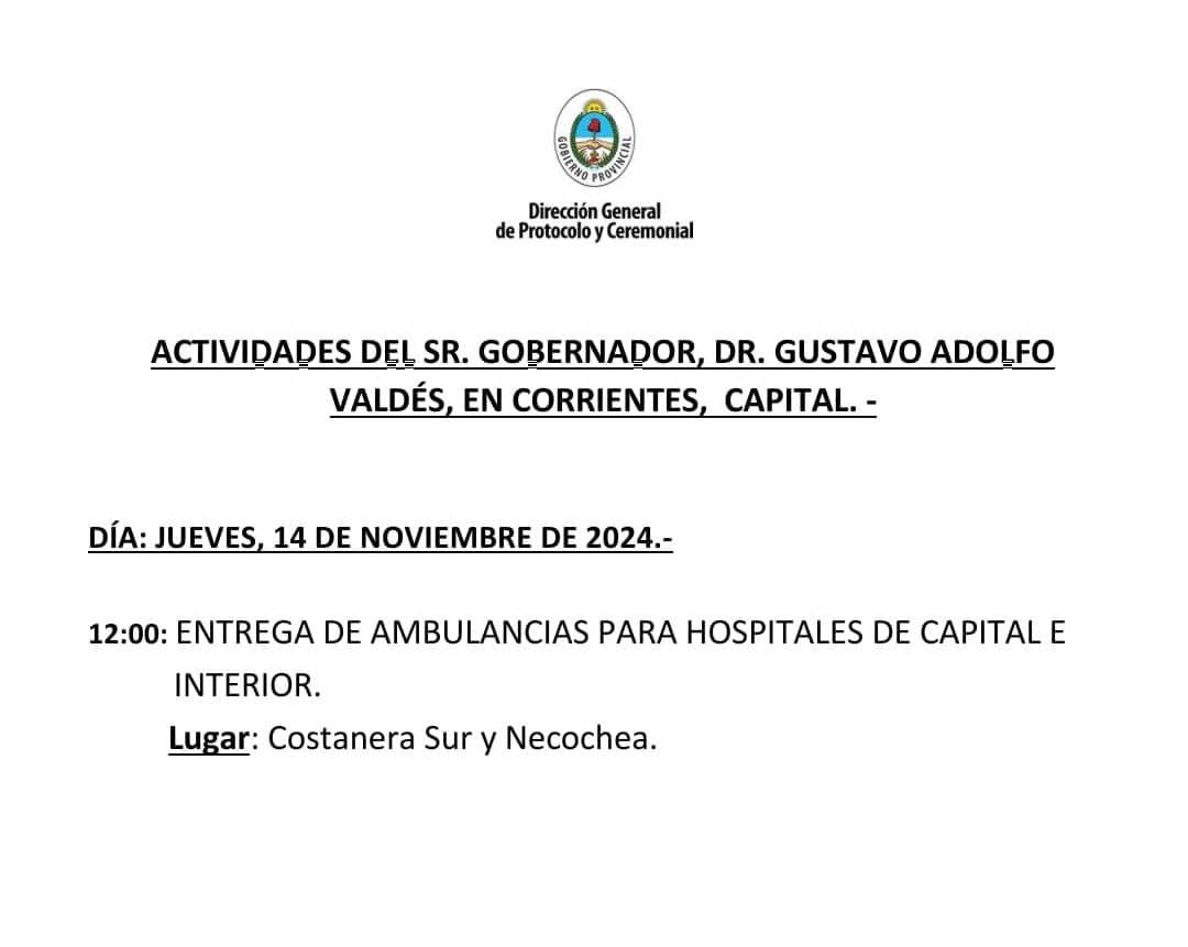 El gobernador Valdés entrega 20 ambulancias para centros de Salud de la Provincia