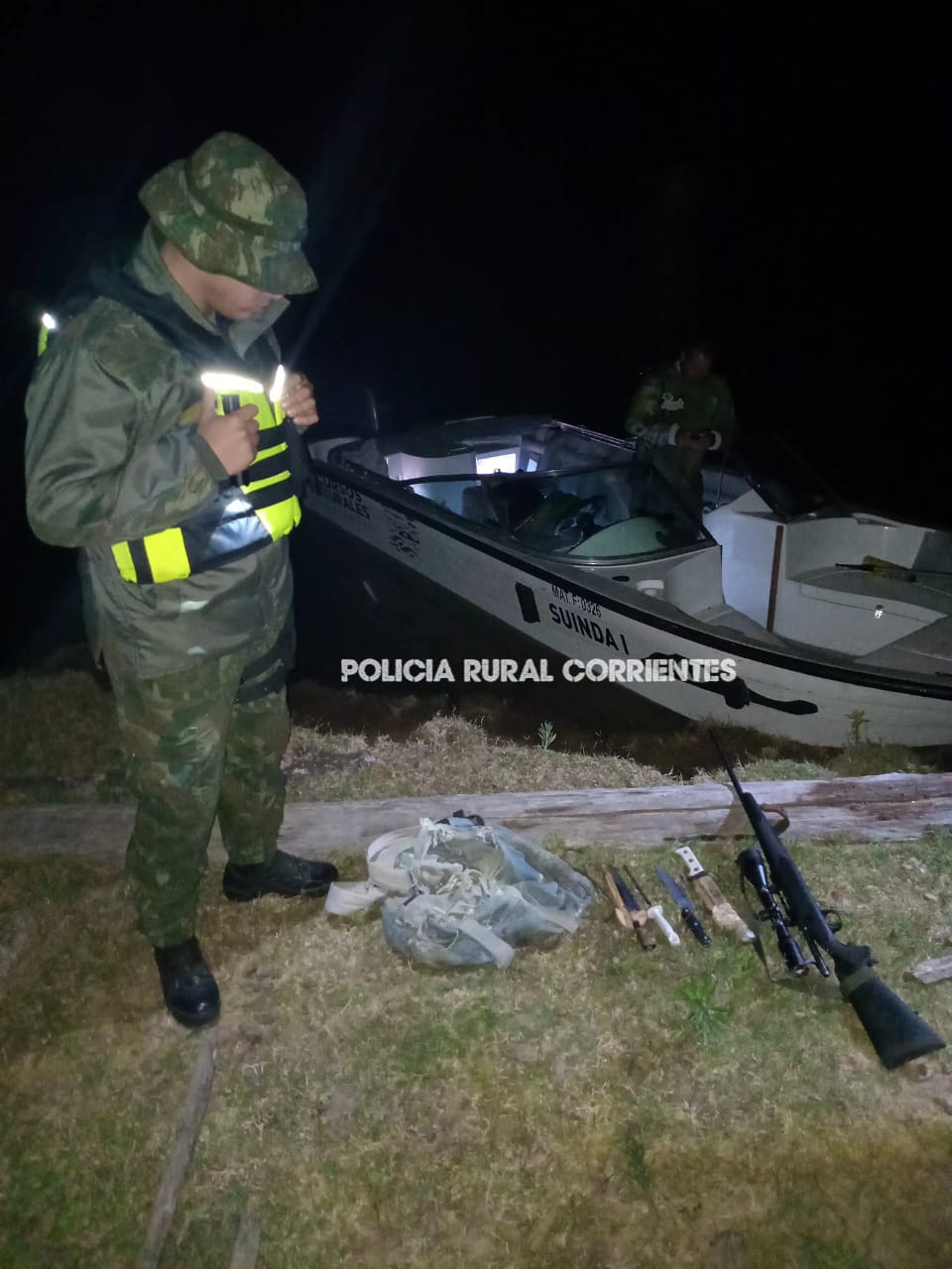 OPERATIVO EN ISLAS: EL PRIAR SECUESTRO ARMAS, MUNICIONES Y ELEMENTOS DE PESCA ILEGAL