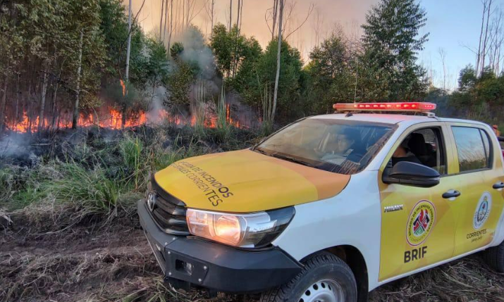 El Gobierno provincial trabaja en el combate a los incendios en Bonpland y Perugorría