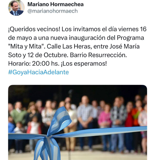 INAUGURACIÓN DEL PROGRAMA MITA Y MITA EN BARRIO RESURRECCIÓN