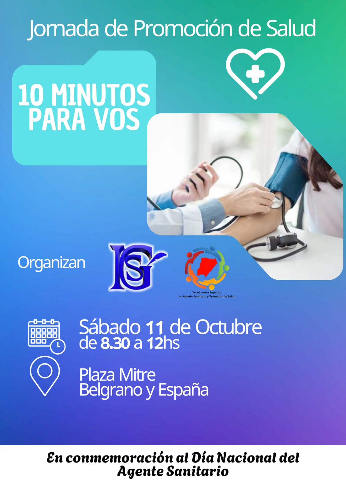 JORNADA DE PROMOCIÓN DE SALUD EN ADHESIÓN AL DÍA DEL AGENTE SANITARIO