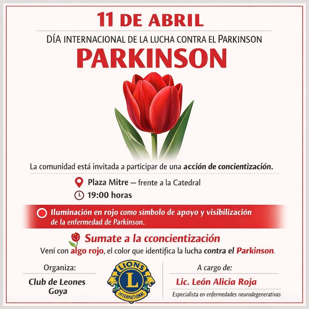 CLUB DE LEONES REALIZARÁ JORNADA DE CONCIENTIZACIÓN POR LA LUCHA CONTRA EL PARKINSON 