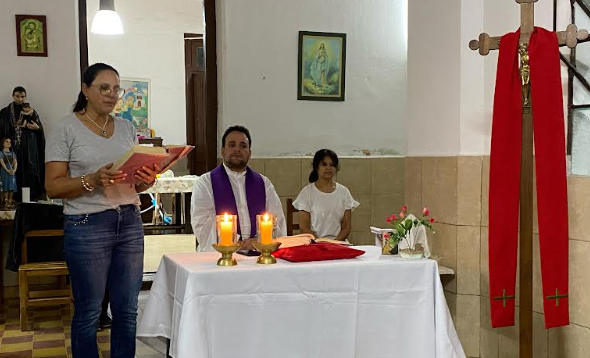 SEMANA SANTA: Celebraron una misa en el Hogar de Niños