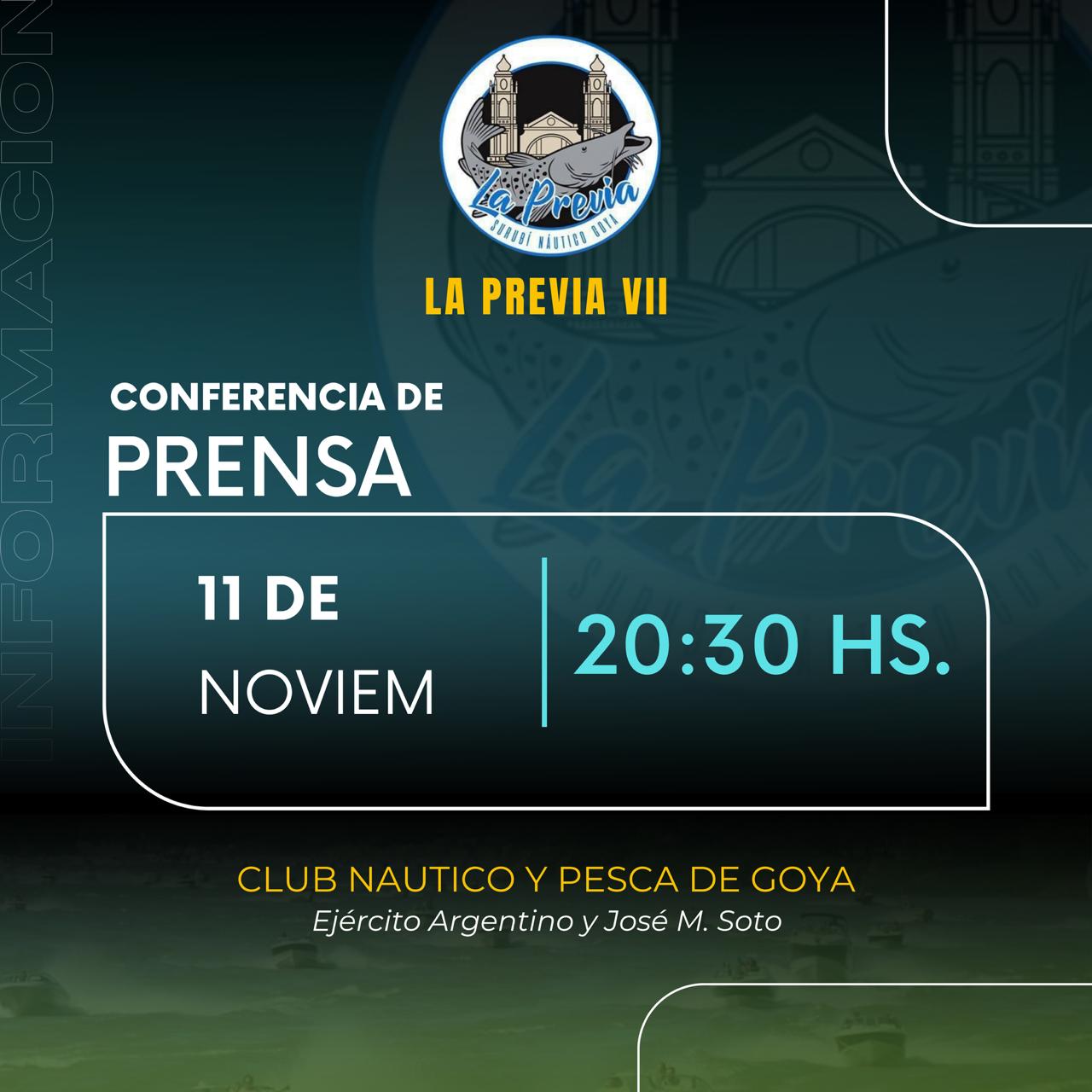 ESTE MARTES: CONFERENCIA DE PRENSA DEL CONCURSO DE PESCA LA PREVIA DEL NÁUTICO