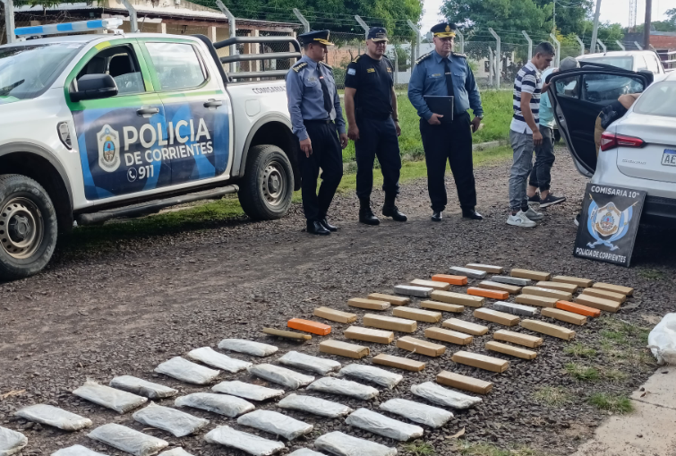 La Policía de Corrientes incautó un importante cargamento de Marihuana