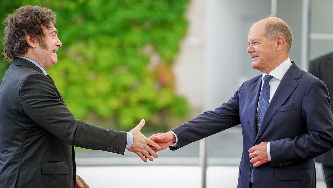 SCHOLZ RECIBE A MILEI EN BERLÍN