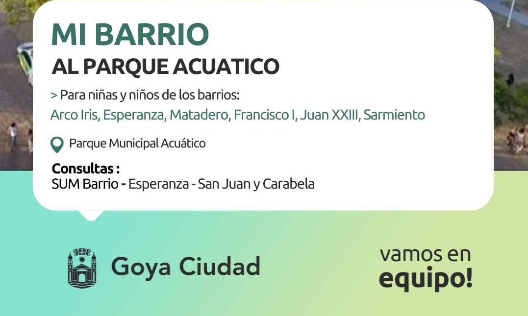 mi barrio al parque acuatico