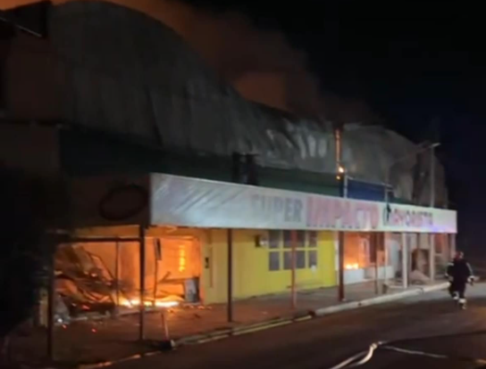 SALADAS: SE INCENDIÓ UN SUPERMERCADO