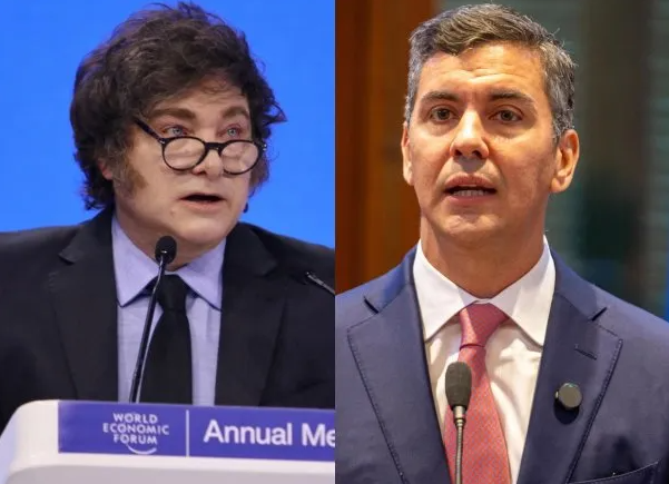 Javier Milei viaja a Paraguay y se reúne con Santiago Peña